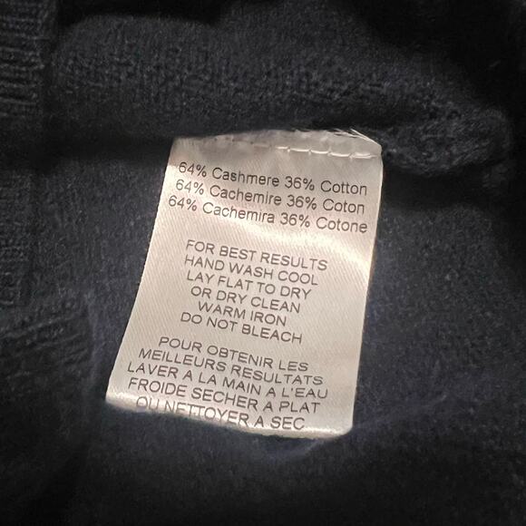 $345 Peter Millar Women's Summer Cashmere Hoodie Small New V Neck Navy Classic - Picture 2 of 5